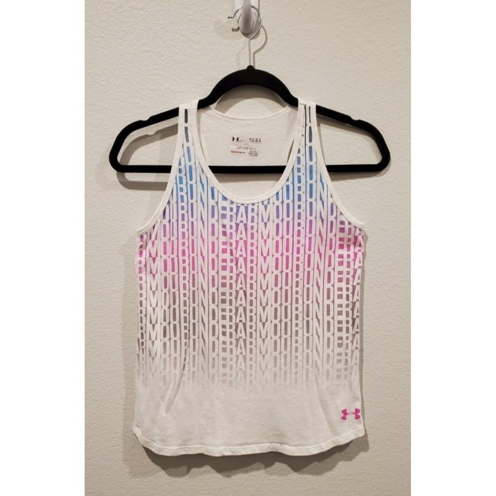 Under Armour Girl's White Sleeveless Shirt